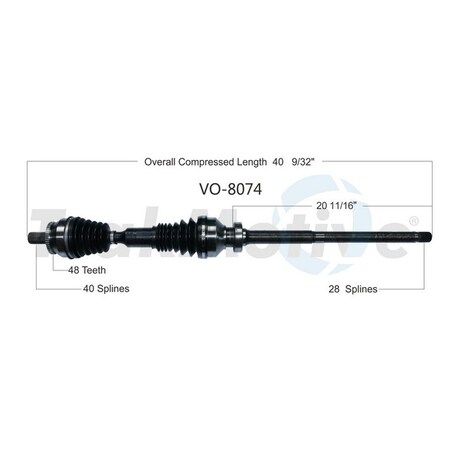 Surtrack Axle Cv Axle Shaft, Vo-8074 VO-8074